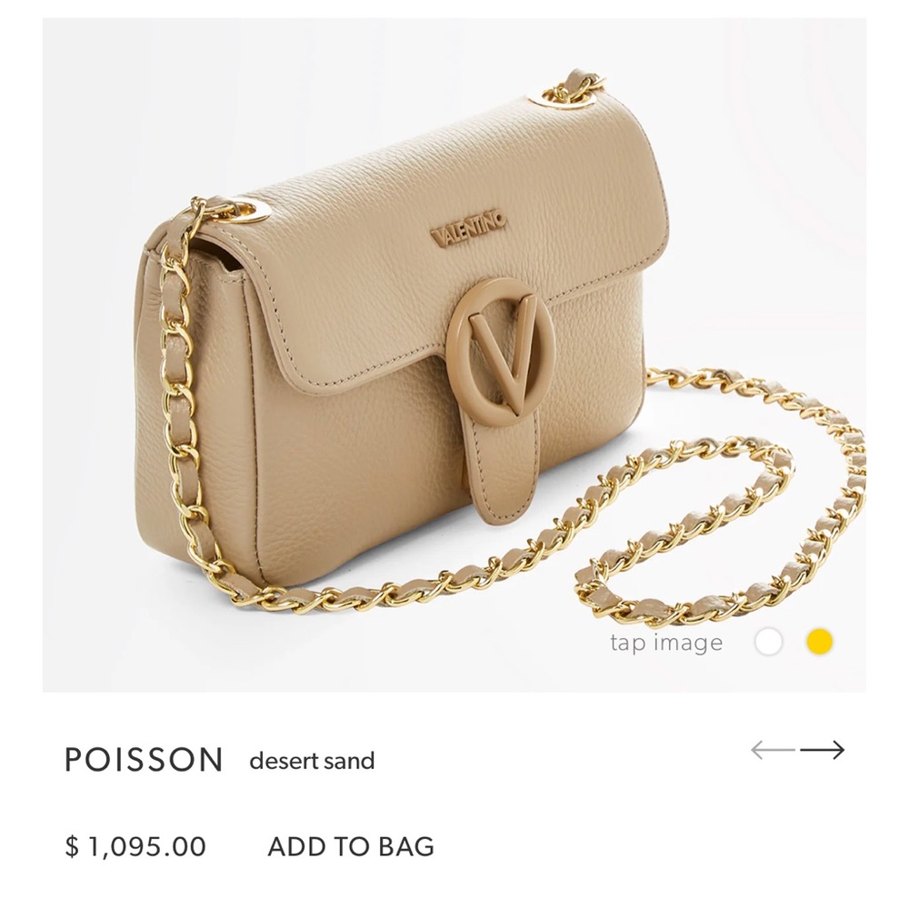 Valentino Poisson Desert Sand Satchel